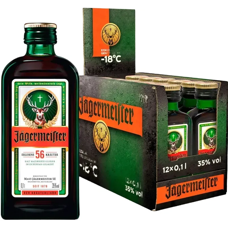 Jägermeister - Kräuterlikör [12 x 0,1l] 35,0 % Vol.