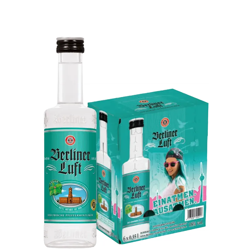 Berliner Luft - Pfefferminzlikör [6 x 0,35l] 18,0 % Vol.