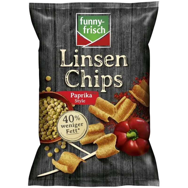 funny-frisch - Linsen Chips - Paprika Style [12 x 90g]