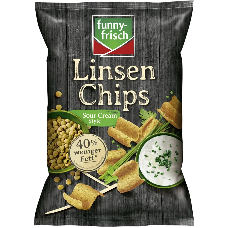 funny-frisch - Linsen Chips - Sour Cream Style [12 x 90g]