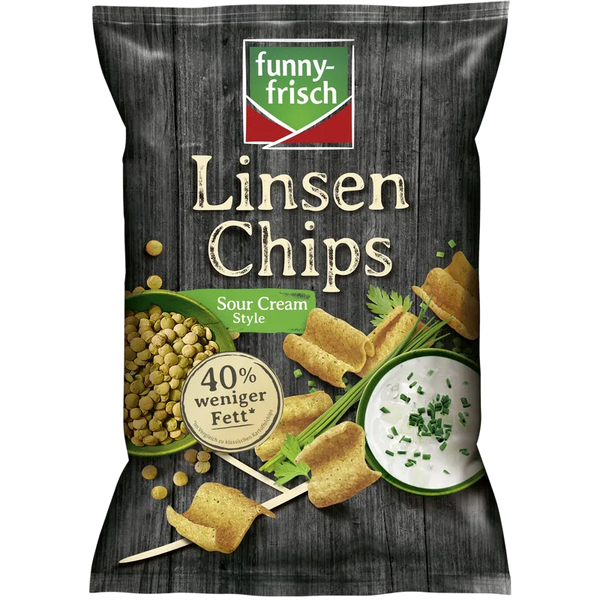 funny-frisch - Linsen Chips - Sour Cream Style [12 x 90g]