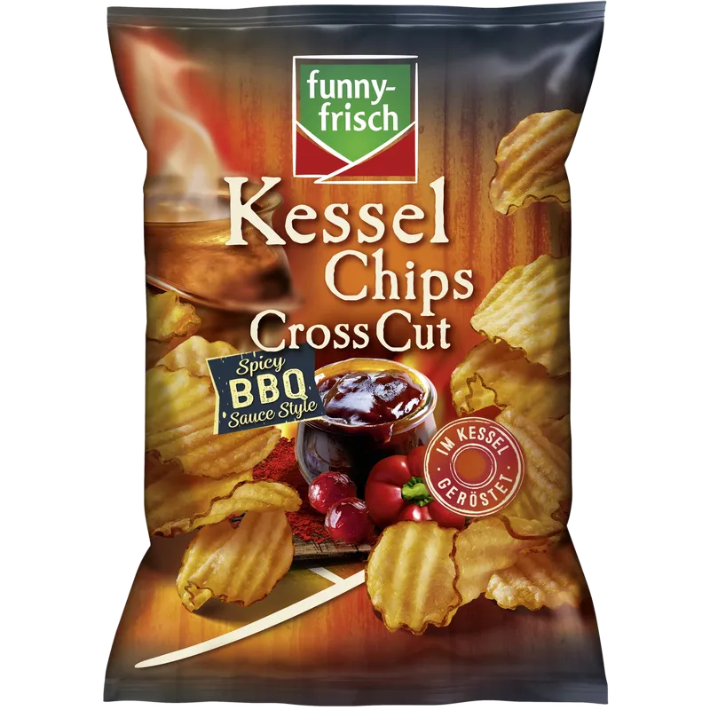 funny-frisch - Kessel Chips - Cross Cut - Spicy BBQ Style [10 x 120g]