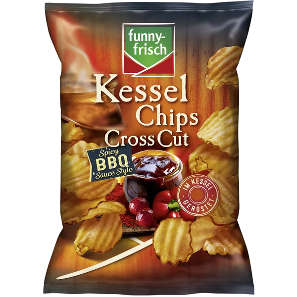 funny-frisch - Kessel Chips - Cross Cut - Spicy BBQ Style [10 x 120g]