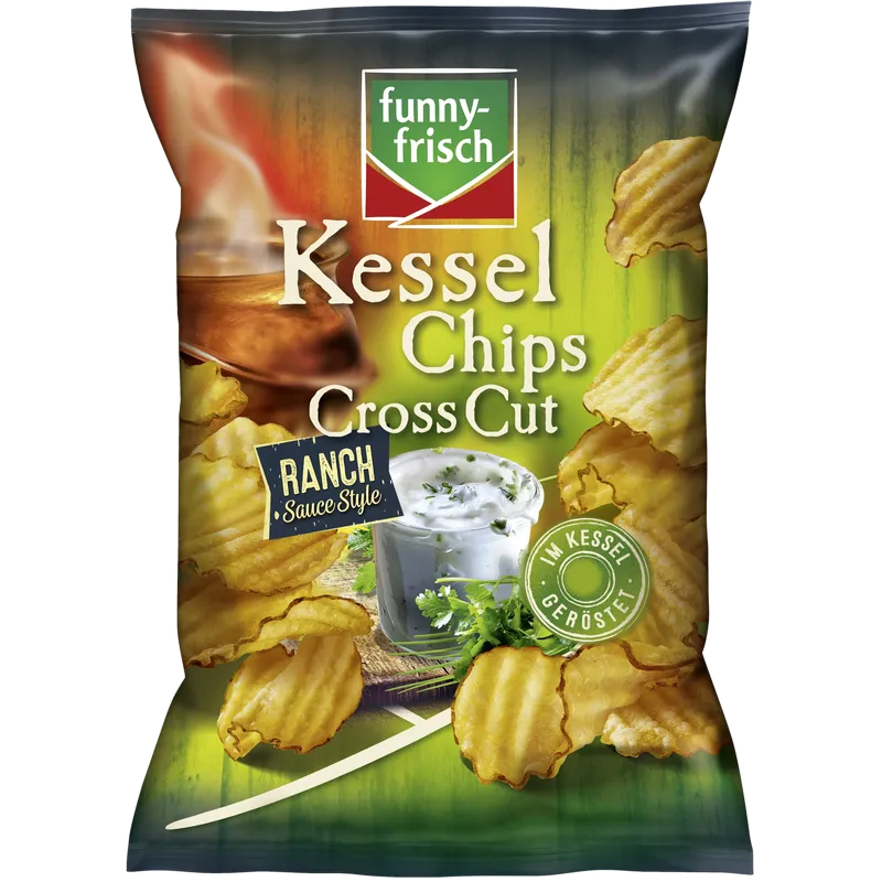funny-frisch - Kessel Chips - Cross Cut - Ranch Sauce Style [10 x 120g]
