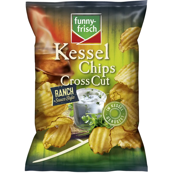 funny-frisch - Kessel Chips - Cross Cut - Ranch Sauce Style [10 x 120g]
