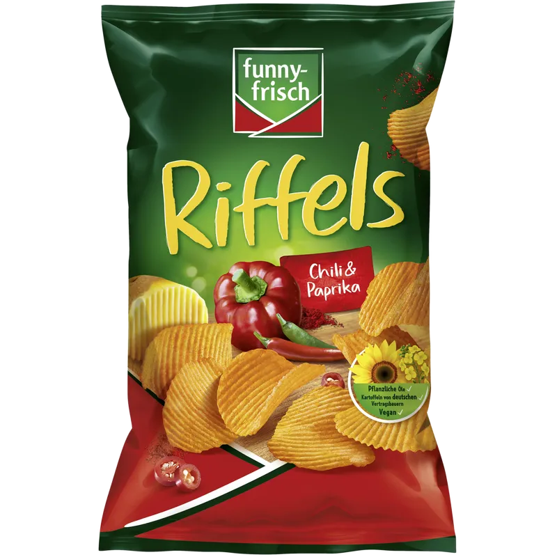 funny-frisch - Riffels - Chili & Paprika [10 x 150g]