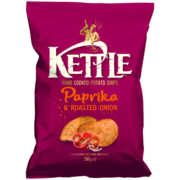 Kettle - Chips - Paprika & Onion [10 x 130g]