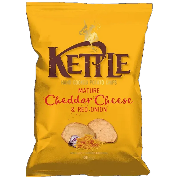 Kettle - Chips - Mature Cheddar & Red Onion [10 x 130g]